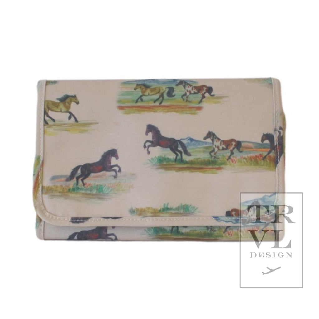 TRVL Mini Roll Up Hanging Bag- Wild Horses