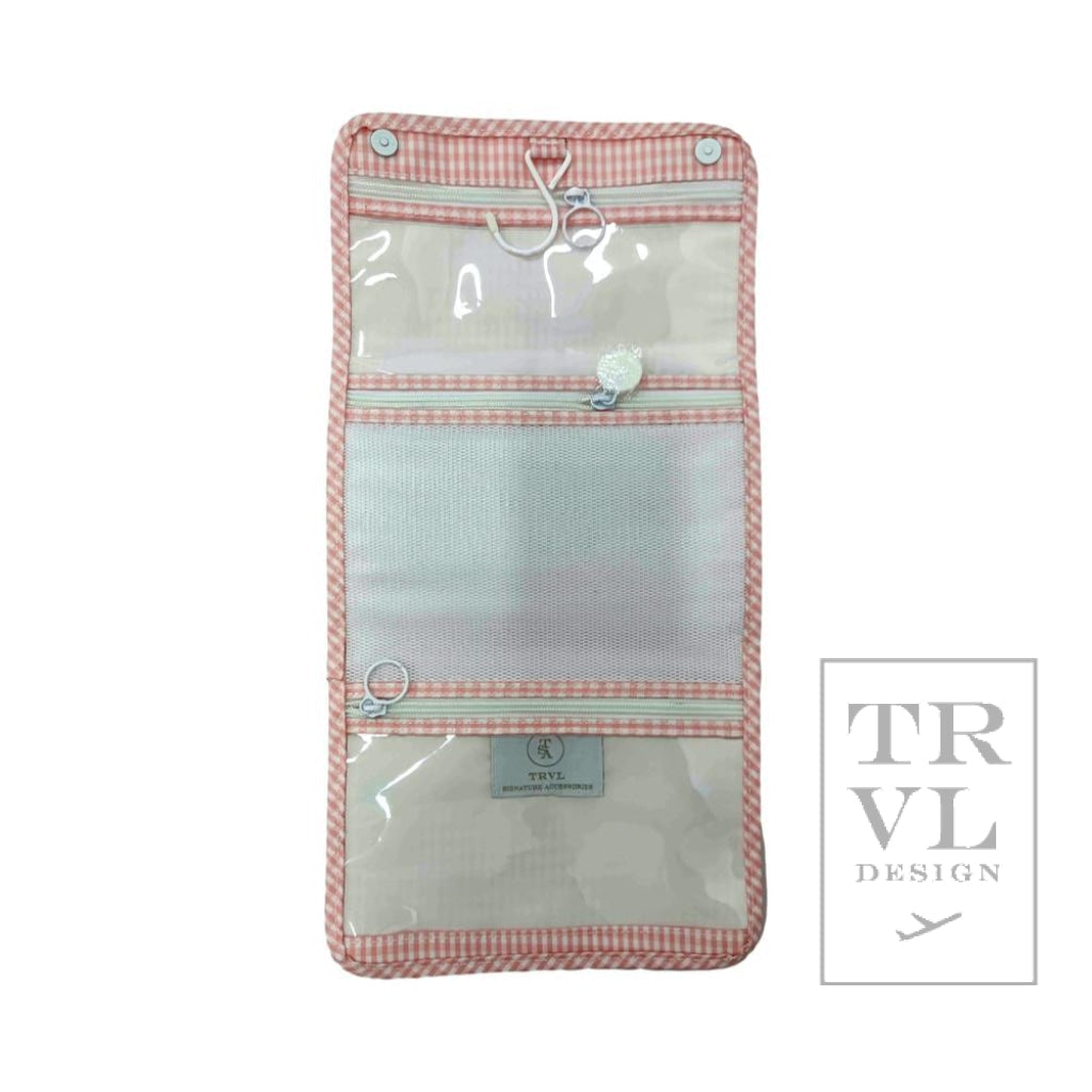 TRVL Mini Roll Up Hanging Bag- Taffy Gingham