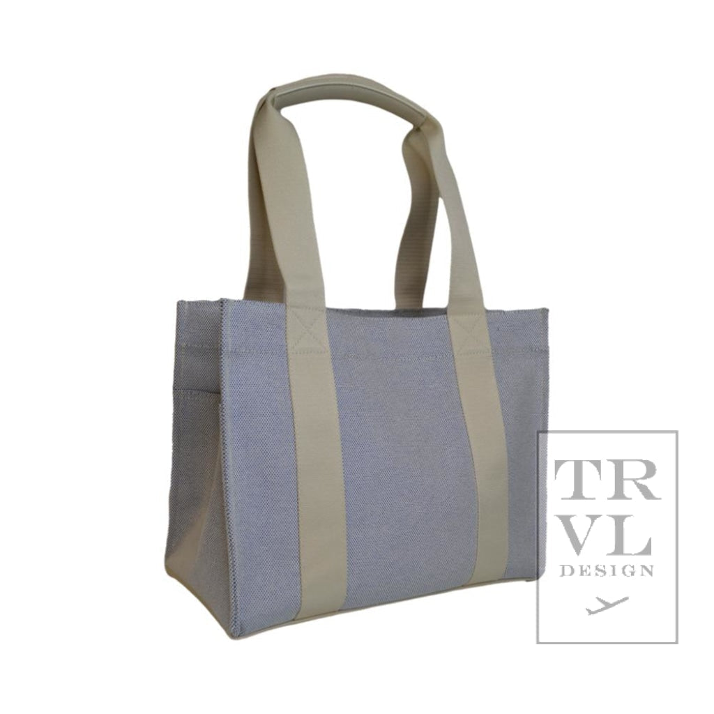 Trvl Luxe Linen Tote- Blue