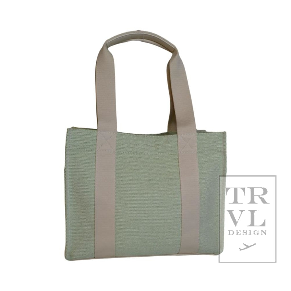 Trvl Luxe Linen Tote- Grass