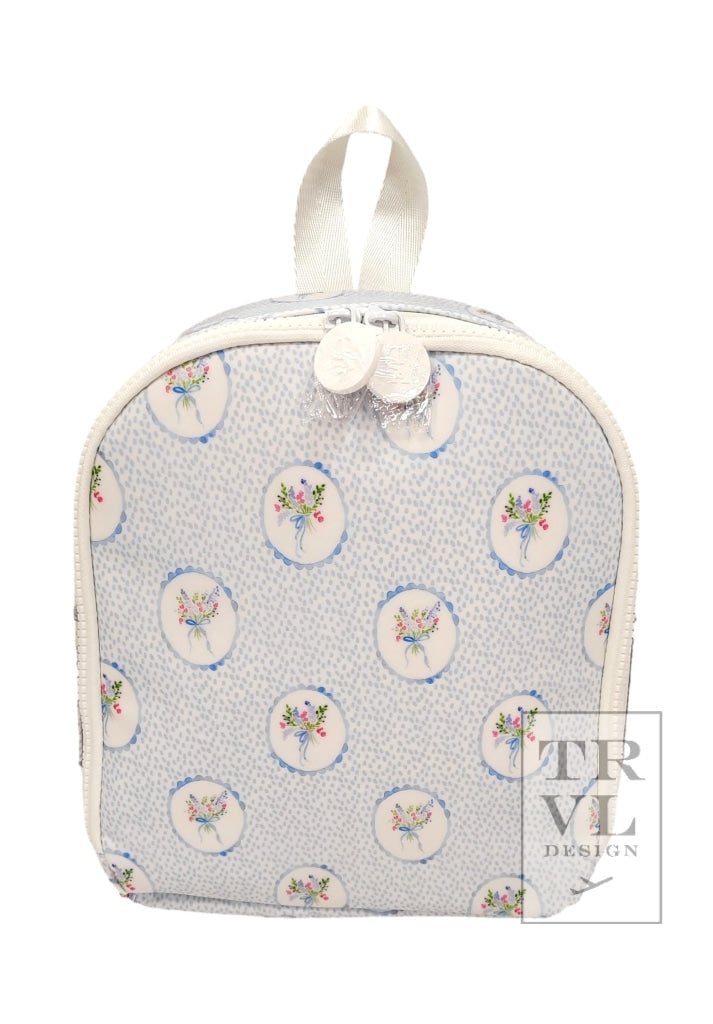 TRVL Lunch Bag- Floral Blue Medallion