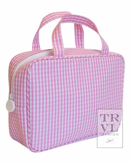 TRVL Carry On- Pink Gingham