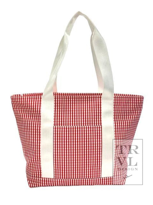 TRVL Classic Tote- Red Gingham