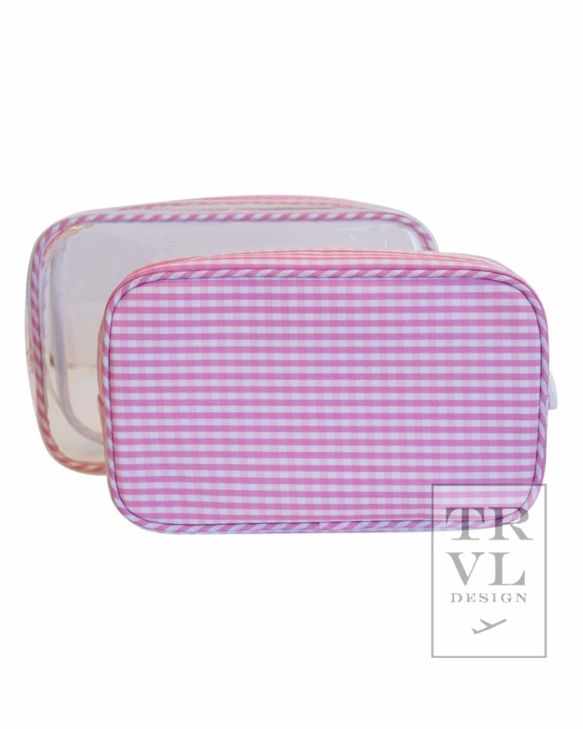 TRVL Duo- Pink Gingham Clear