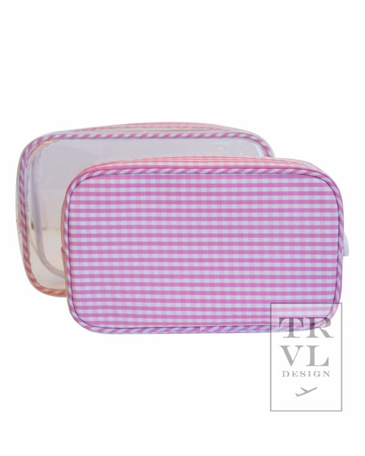 TRVL Duo- Pink Gingham Clear