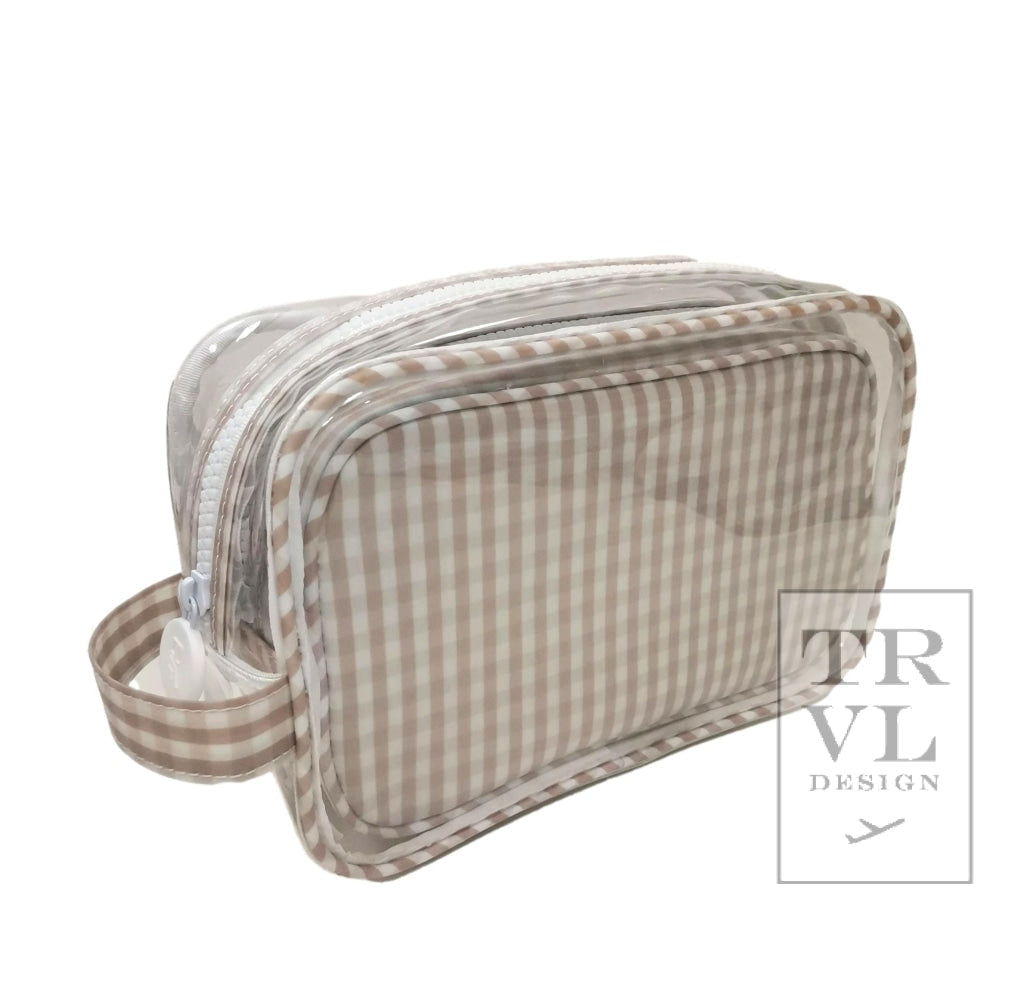 TRVL Duo- Khaki Gingham Clear