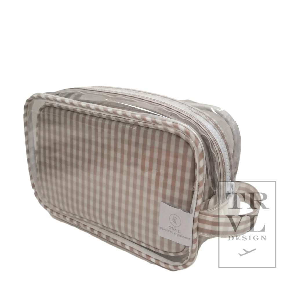 TRVL Duo- Khaki Gingham Clear