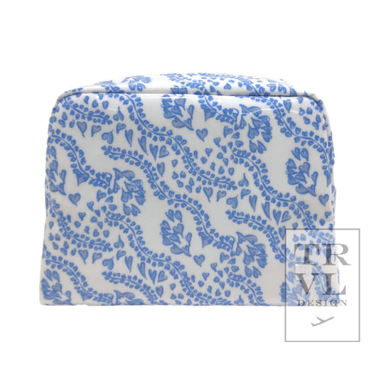 TRVL Gloss Wash Bag- All Heart Blue