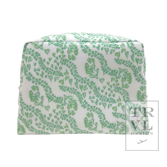 TRVL Gloss Wash Bag- All Heart Kelly Green