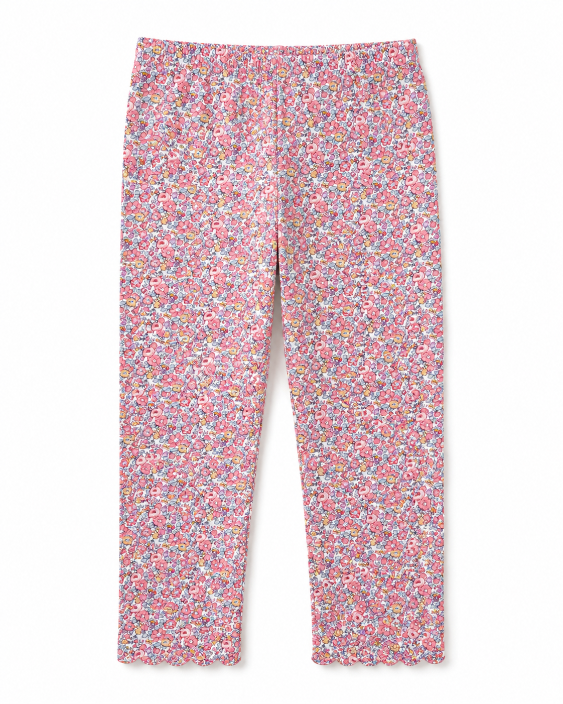 Preorder Scalloped Floral Leggings - Pink