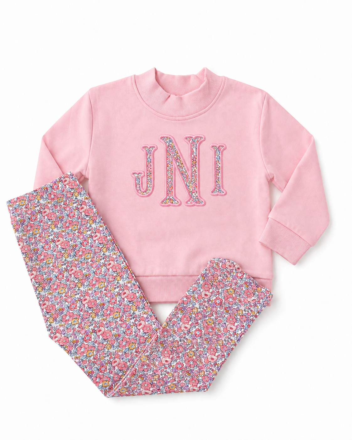 Preorder Scalloped Floral Leggings - Pink