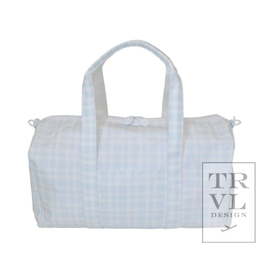 TRVL Duffle- Pimlico Plaid Blue