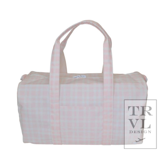 TRVL Duffle- Pimlico Plaid Pink