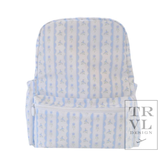TRVL Backpacker- NEW Ribon Blue Floral *preorder ships late May