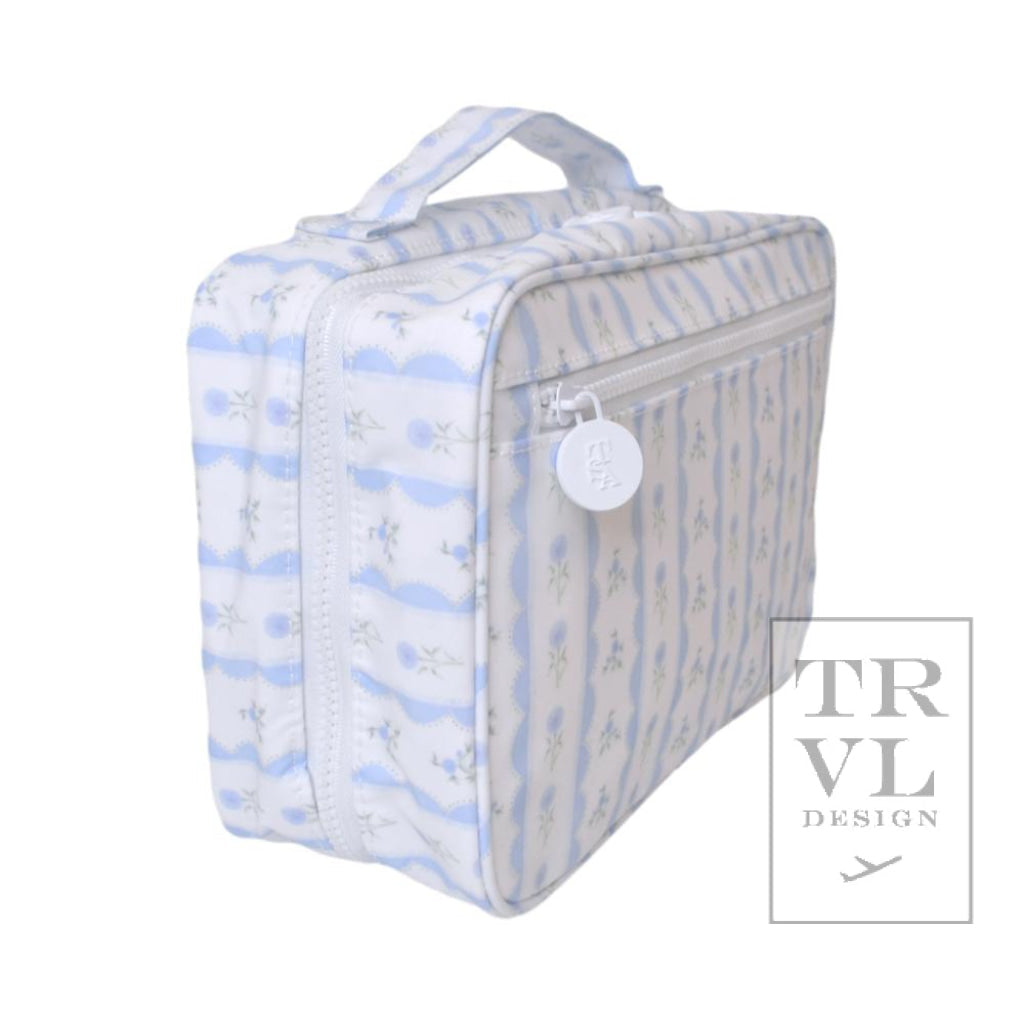 TRVL Bundle Up2- Hanging Toiletry- Ribbon Blue Floral