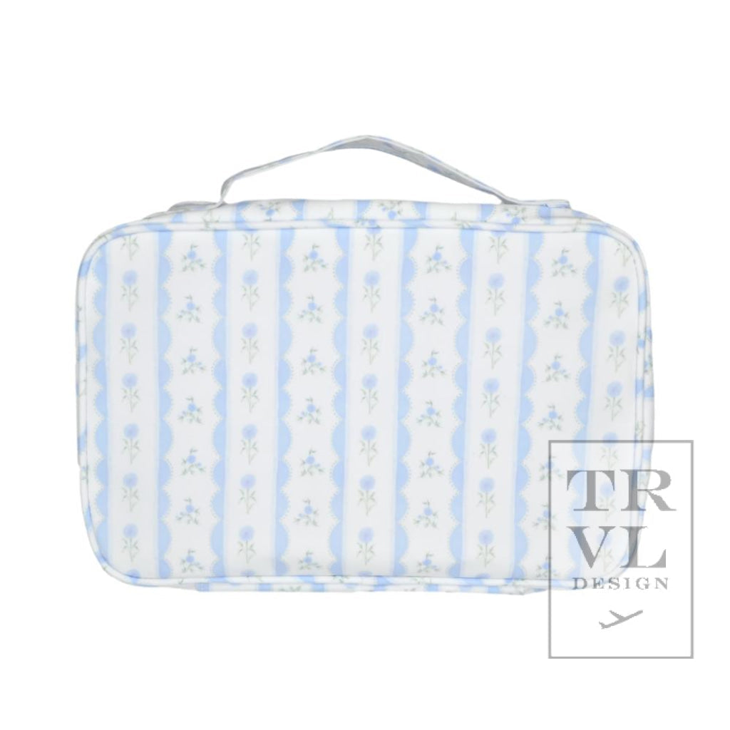 TRVL Bundle Up2- Hanging Toiletry- Ribbon Blue Floral