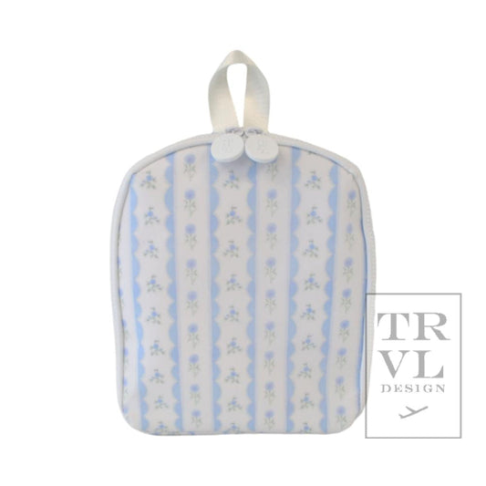 TRVL Lunch Bag- Ribbon Blue Floral *preorder