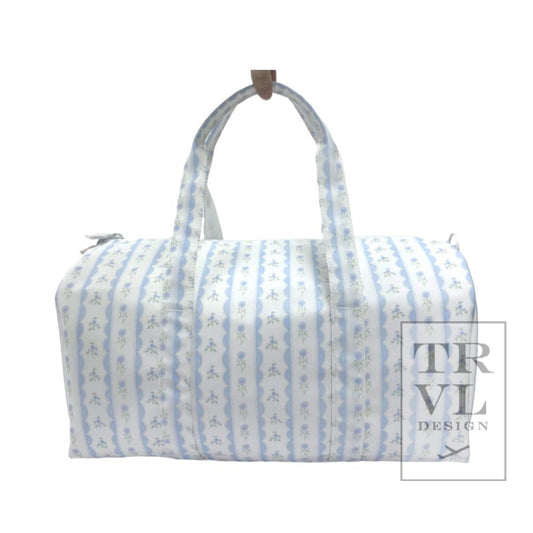TRVL Weekender- Blue Ribbon Floral Duffle Bag *preorder