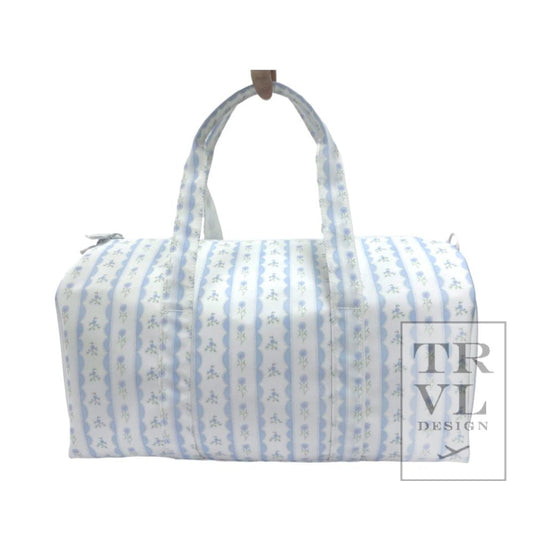 TRVL Weekender- Blue Ribbon Floral Duffle Bag