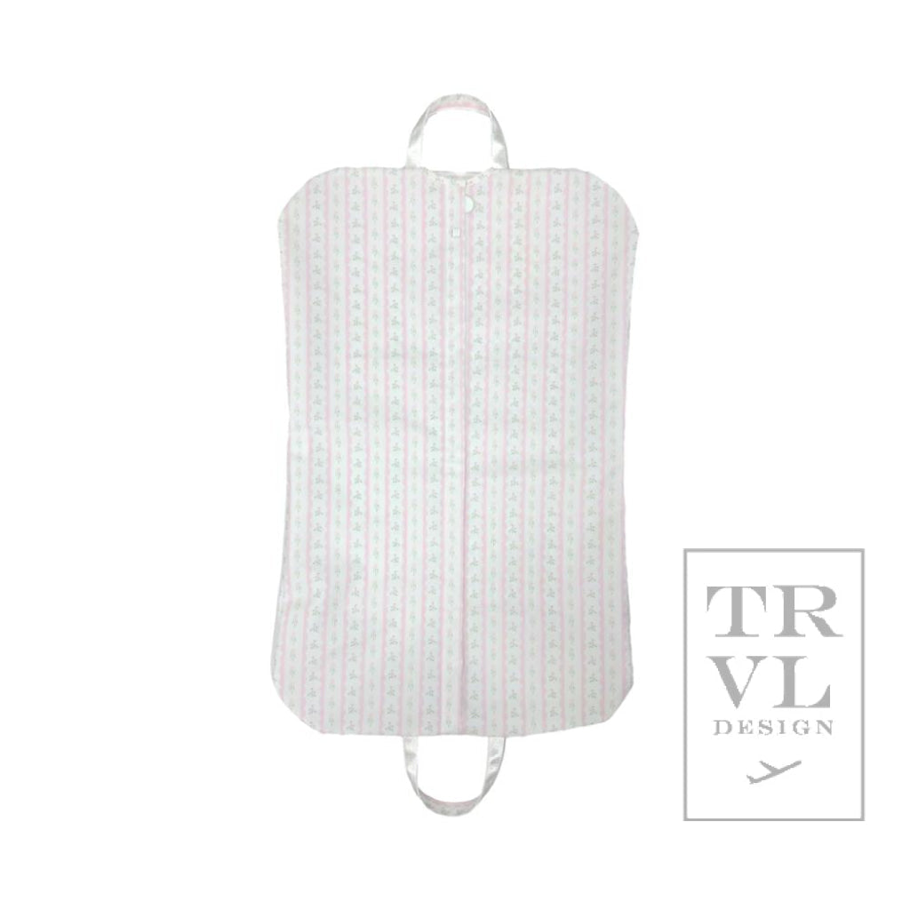 TRVL Garment Bag- Pink Ribbon Floral