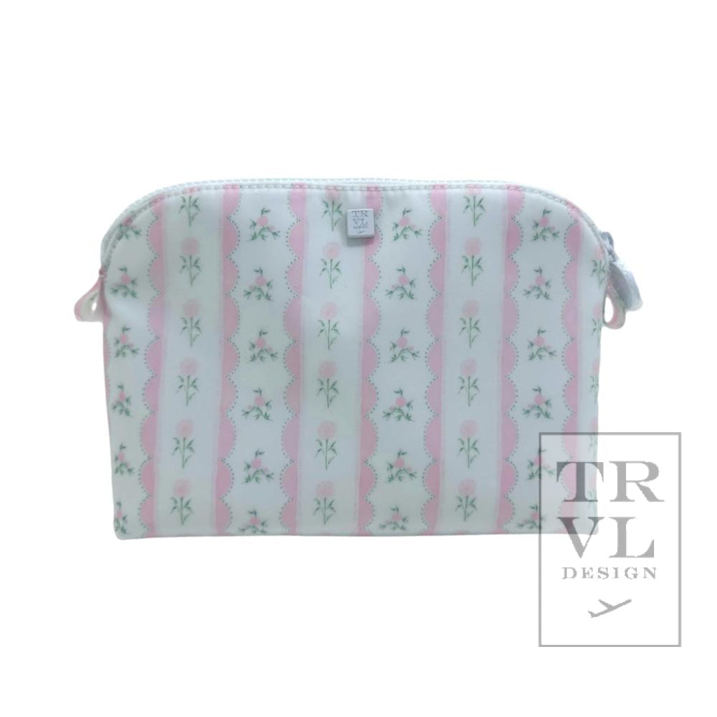 TRVL Cosmetic Goodie Bag- NEW Ribbon Pink Floral