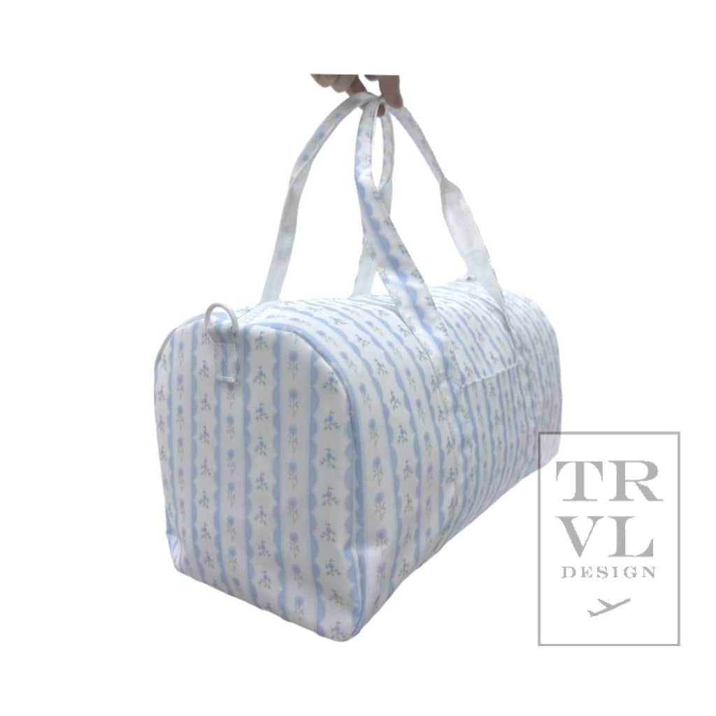 TRVL Weekender- Blue Ribbon Floral Duffle Bag