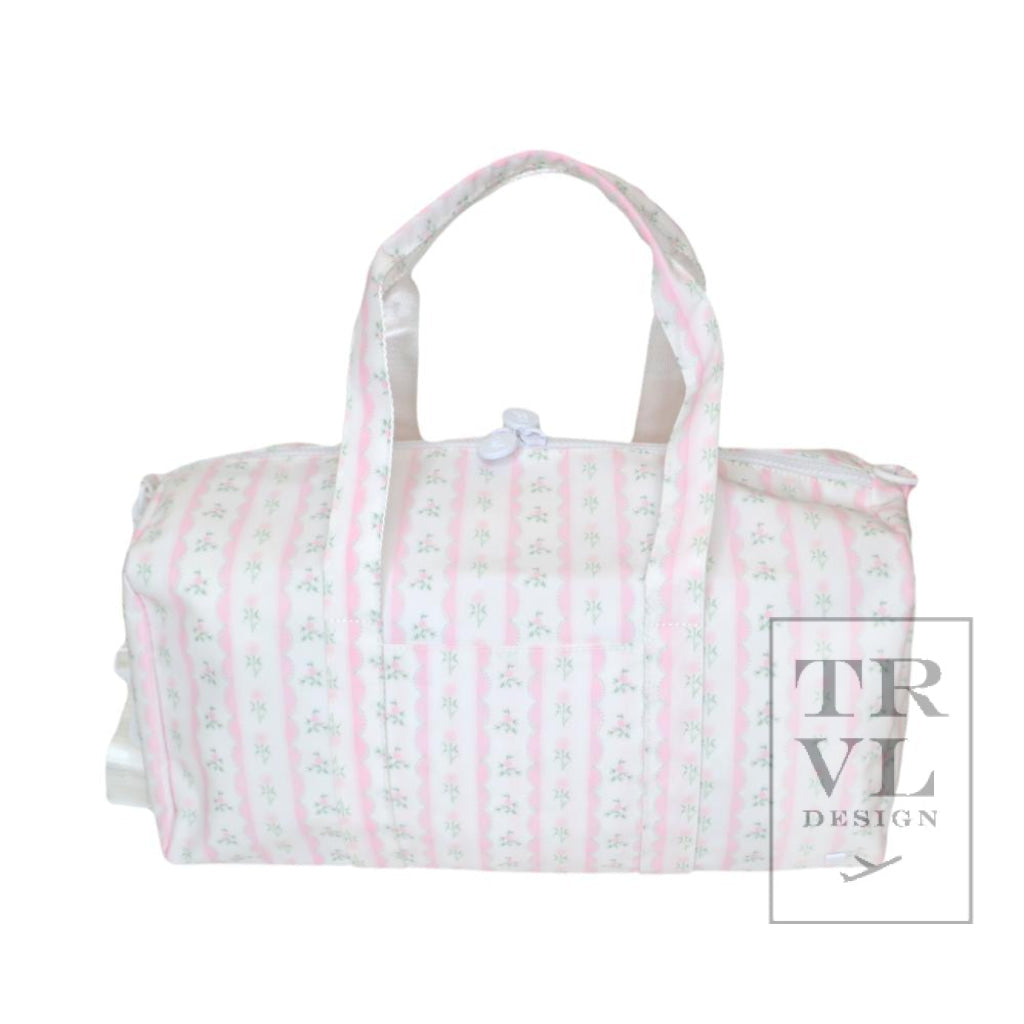 TRVL Duffle- Pink Ribbon Floral