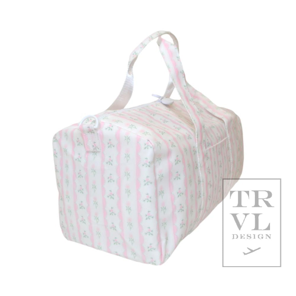 TRVL Duffle- Pink Ribbon Floral