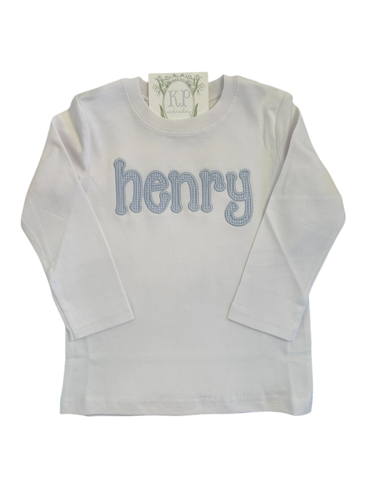 Boys Applique Name Short & Long Sleeve Tshirt