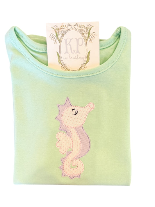 Girls Appliqué Seahorse Tshirt