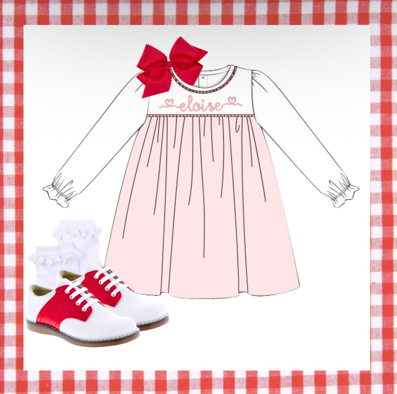 Preorder Pink and red dress