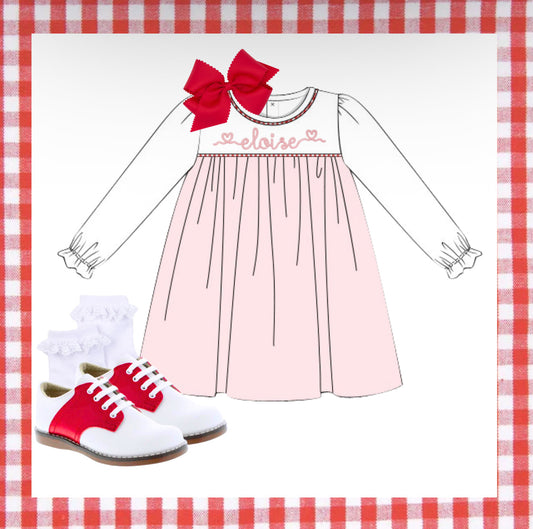 Preorder Pink and red dress