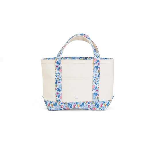 Trvl MINI TOTE - COATED CANVAS NATURAL With Bridgehampton Trim
