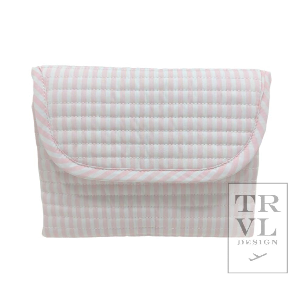 TRVL Quilted Stroller Bundle- Pimlico Stripe Pink- changer mat + every day