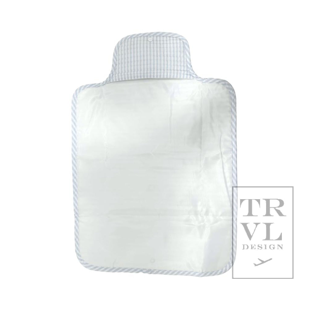 TRVL Quilted Changing Pad- Pimlico Stripe Blue