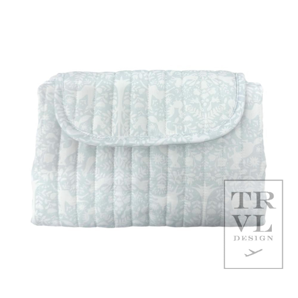 TRVL Quilted Changing Pad- Woodland Blue