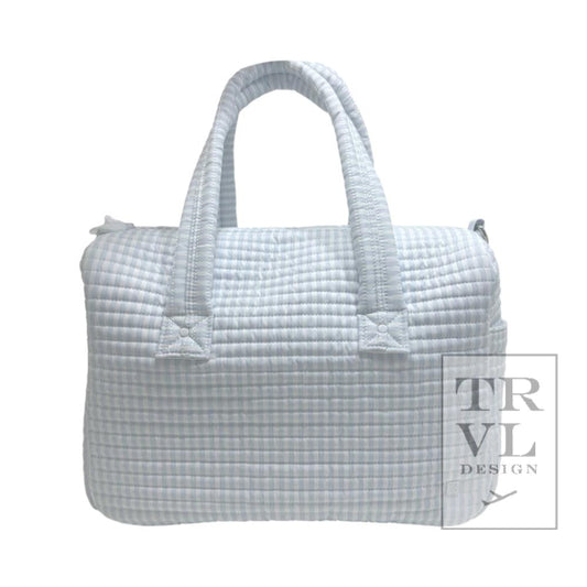 TRVL Quilted Stroller Bag- Pimlico Stripe Blue- *Backorder December