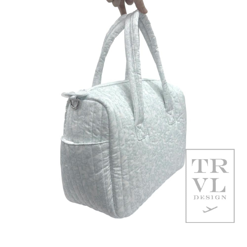 TRVL Quilted Stroller Bag- Woodland Blue