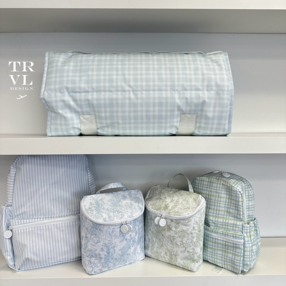 TRVL Rest Up! Nap Mat- Pimlico Plaid Blue