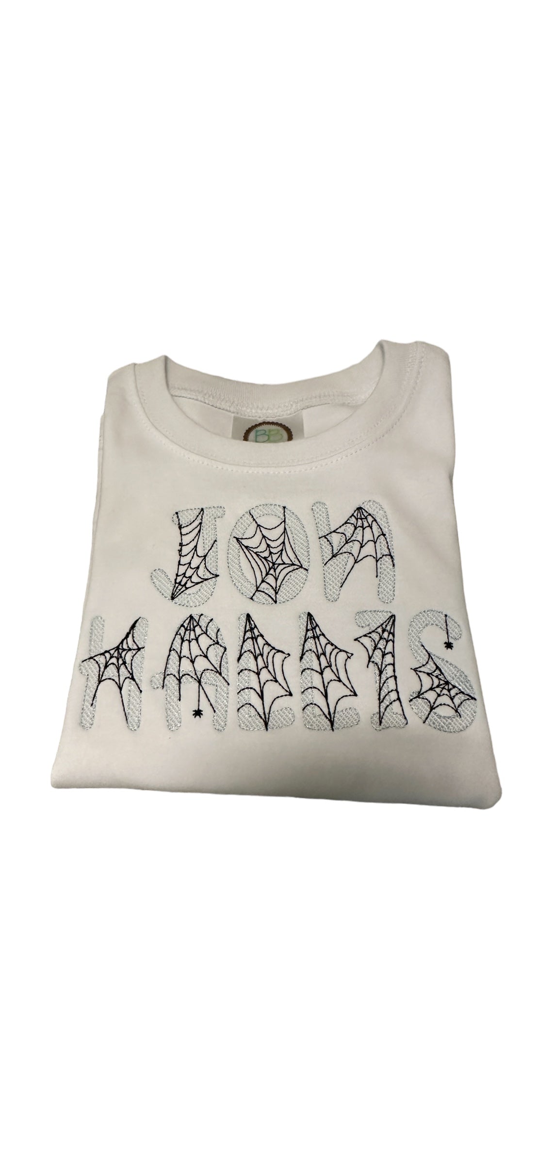 Boys Spider Web Name Tshirt- Short or Long Sleeve