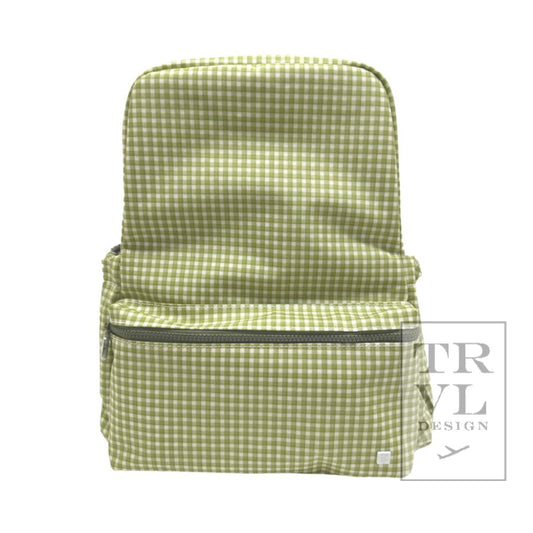 TRVL Backpacker- Rodeo Check Green Cactus