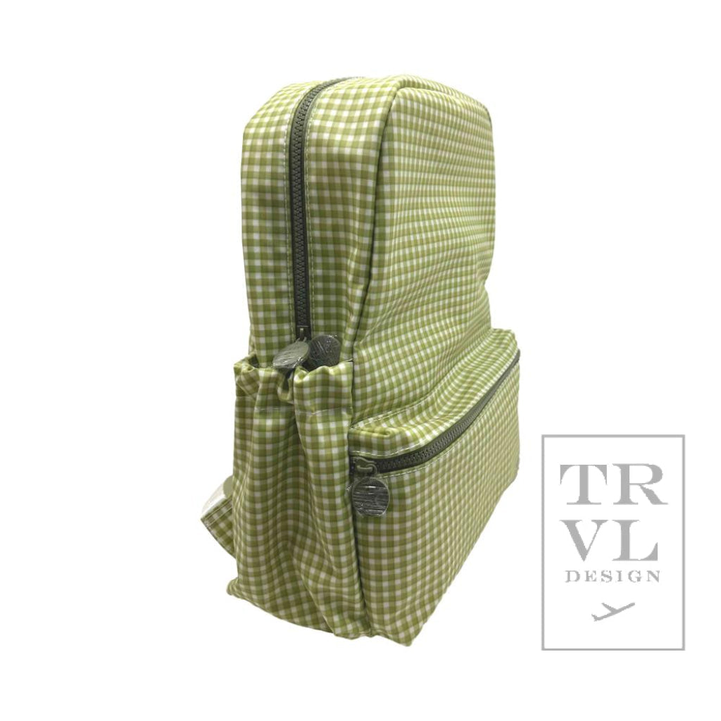 TRVL Backpacker- Rodeo Check Green Cactus