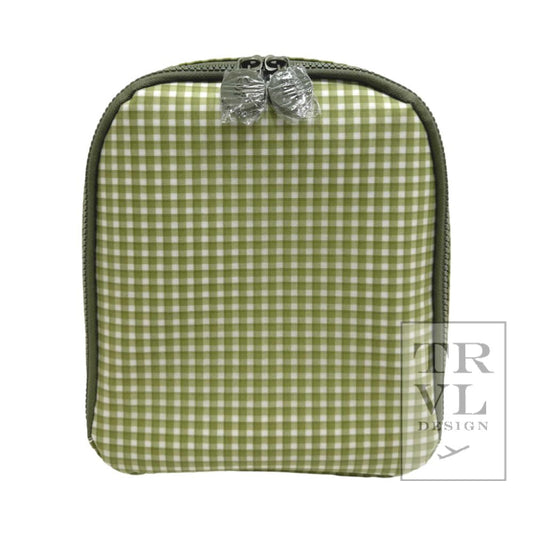 TRVL Lunch Bag- Rodeo Check Green Cactus