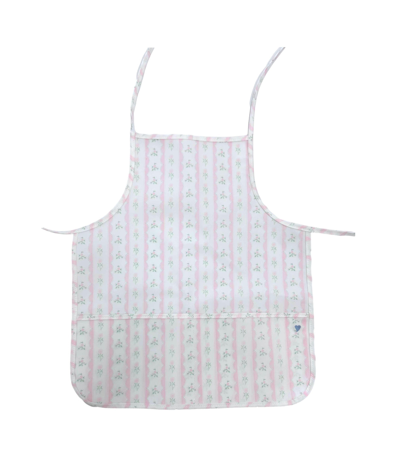 TRVL Coated Apron- Ribbon Floral Pink