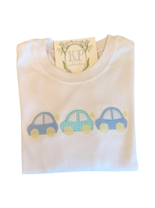 Wind Up Cars Appliqué Tshirt