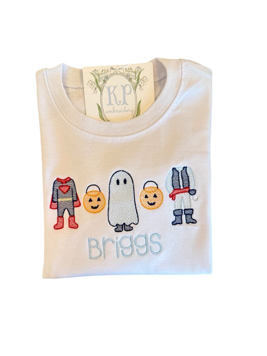 Boys Halloween Costume Tshirt- Short or Long Sleeve