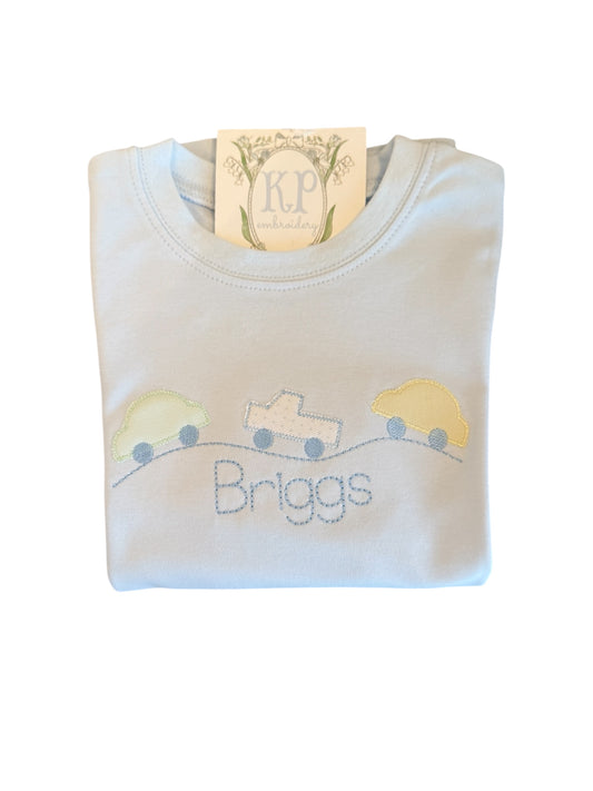 Cars on the Road Appliqué Tshirt