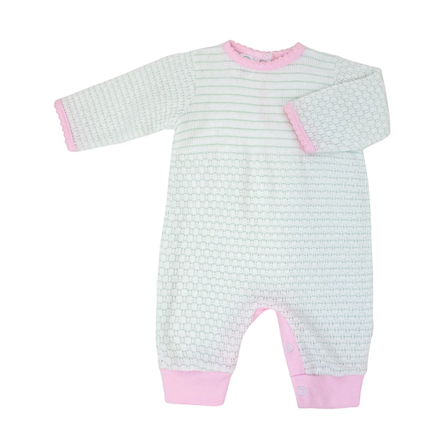 Paty Knit Romper with Pima Binding #366LSJ