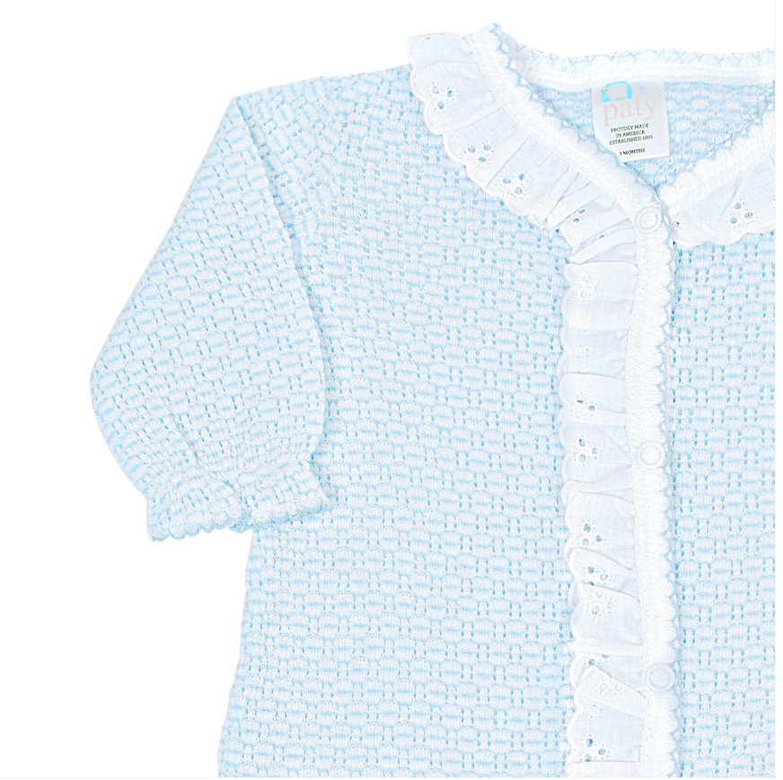 Paty Knit Footie with Eyelet #217E