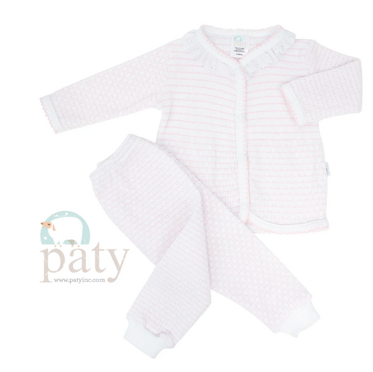 Paty Knit, Eyelet Legging Set #361LS